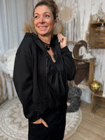 ★ Veste zippée à capuche – coupe loose