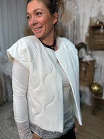 ★ Gilet sans manches matelassé – Noir ou Blanc cassé