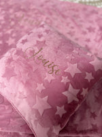 Coussin Minky personnalisable – Loulou l’Étoile