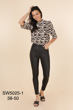 Pantalon noir similicuir taille haute – du 38 au 50 ★ Loulou l’Étoile