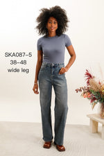 Jean wide leg stretch ultra confort – du 38 au 48 ★ Loulou l’Étoile