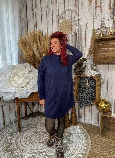 ★ Robe  mi-longue – Élégance sobre & douceur absolue