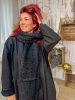 Écharpe moumoute toute douce noire ★ Loulou l’Étoile