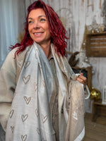 Écharpe douce à cœurs noirs ★ Loulou l’Étoile