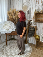 Pantalon élastiqué taille haute – Loulou l’Étoile ★ Confort chic ★ Made in Italy