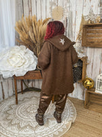 Manteau à capuche doublure léopard & étoile – Loulou l’Étoile ★ Made in Italy