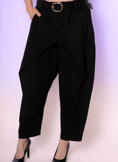 Pantalon noir femme coupe ballon ultra classe ★